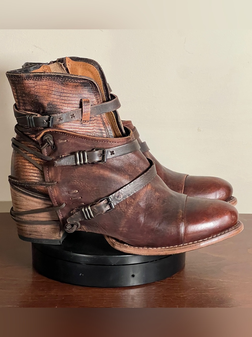 Freebird Crue Copper Multi - Leather Ankle Boot US 12, NIB